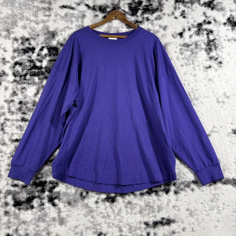 Wilfred Free Aritzia Top Womens‎ Size Large Purple Crew Neck Jersey Boxy
